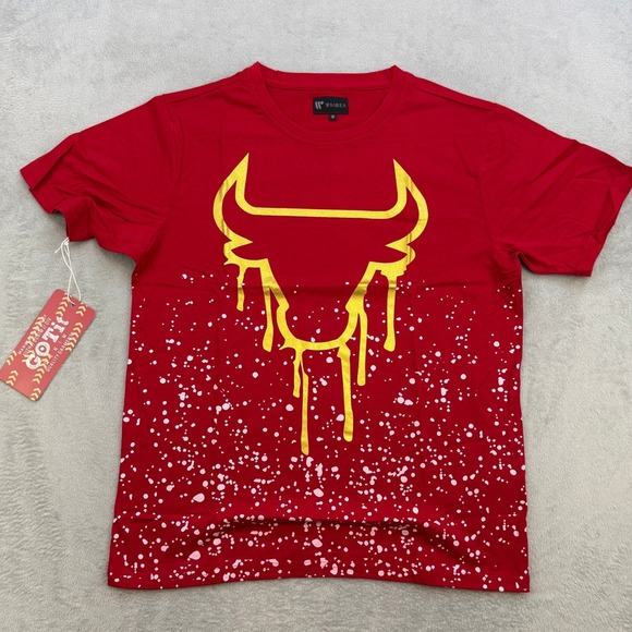 Waimea Other - Waimea T Shirt Mens Small Red Gold Dripping Bull Paint Splatter Streetwear New‎